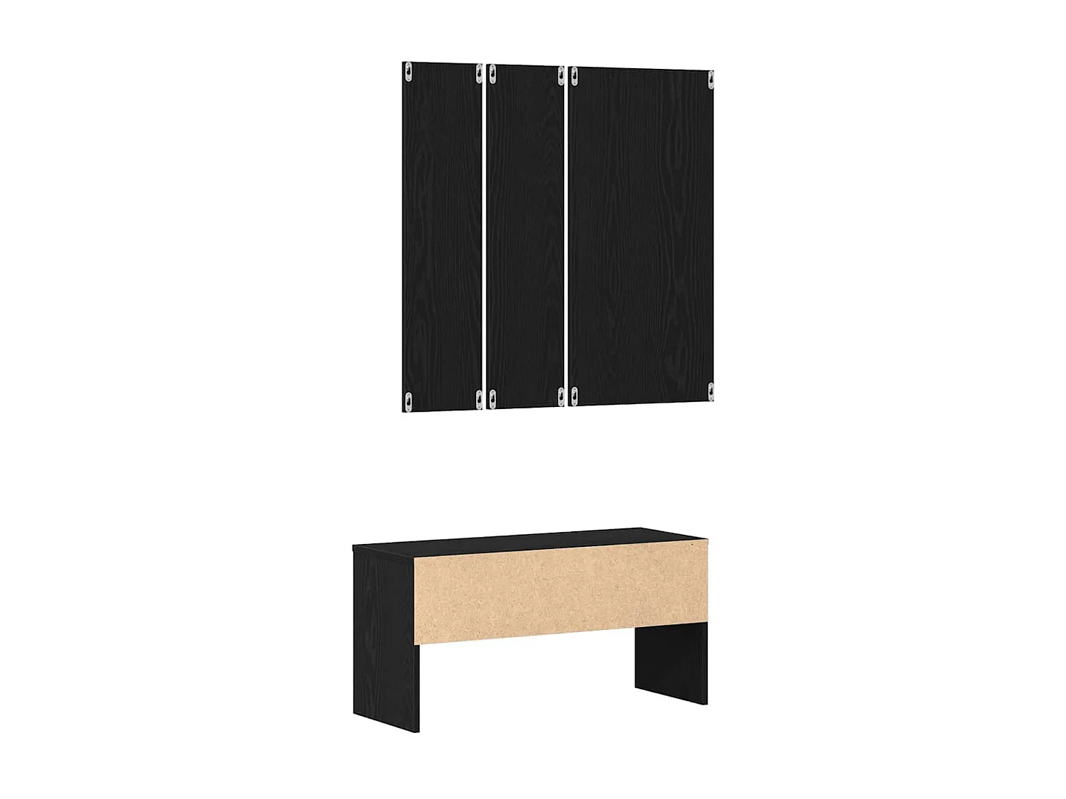 Set de meubles de couloir 4 pcs Chêne noir 80 x 30,5 x 40 cm