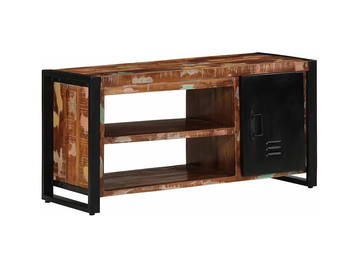 Banc à Chaussures Multicolore Bois massif de récupération