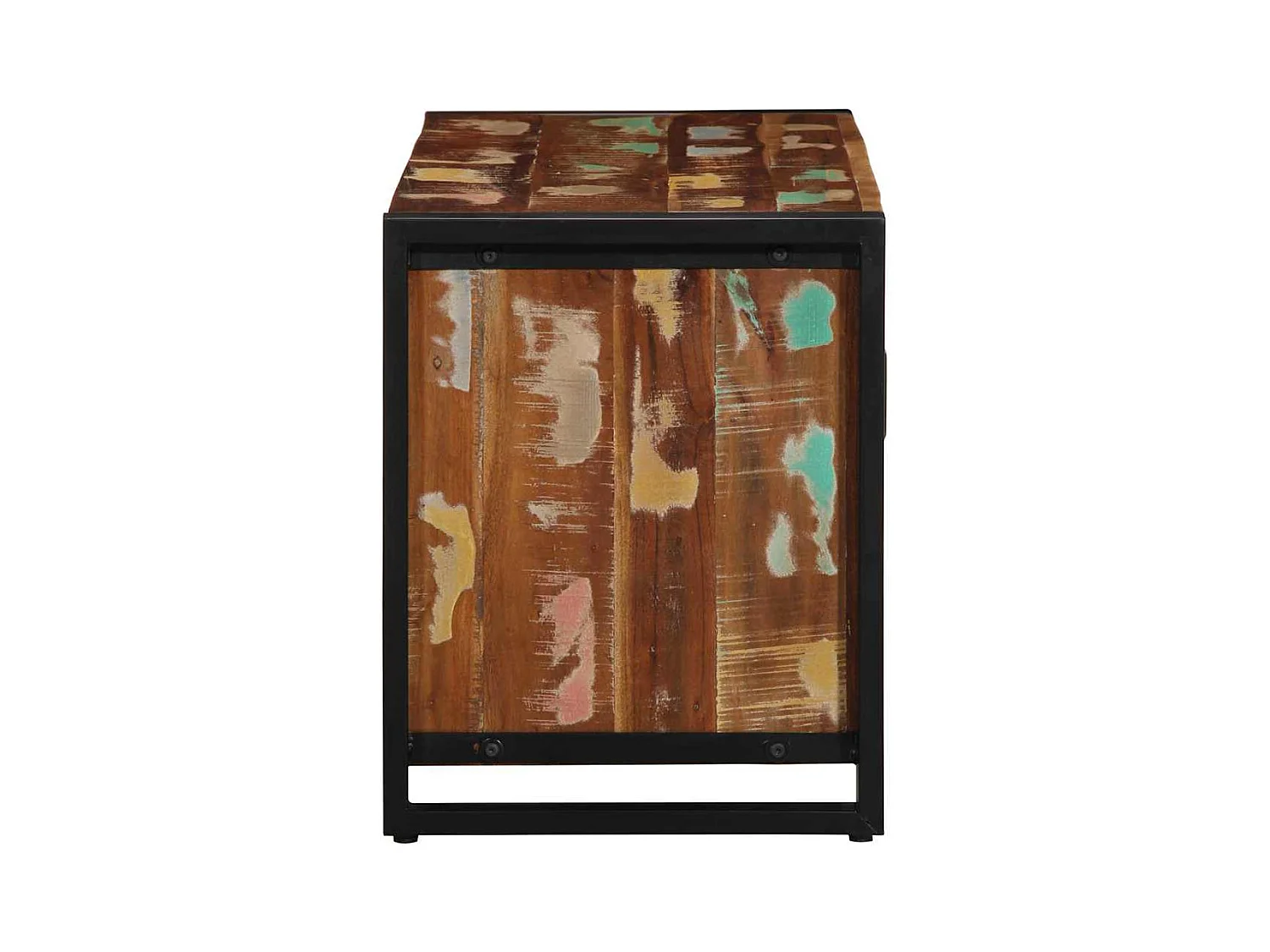 Banc à Chaussures Multicolore Bois massif de récupération