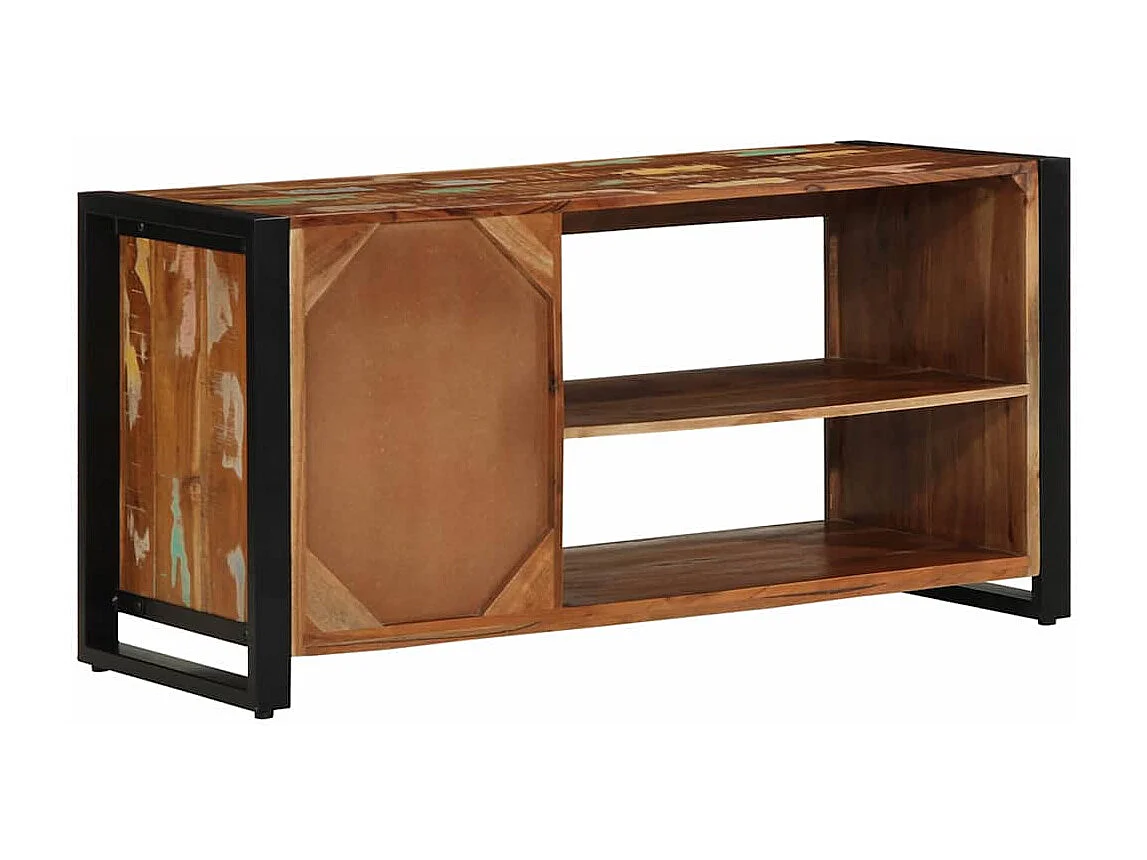 Banc à Chaussures Multicolore Bois massif de récupération