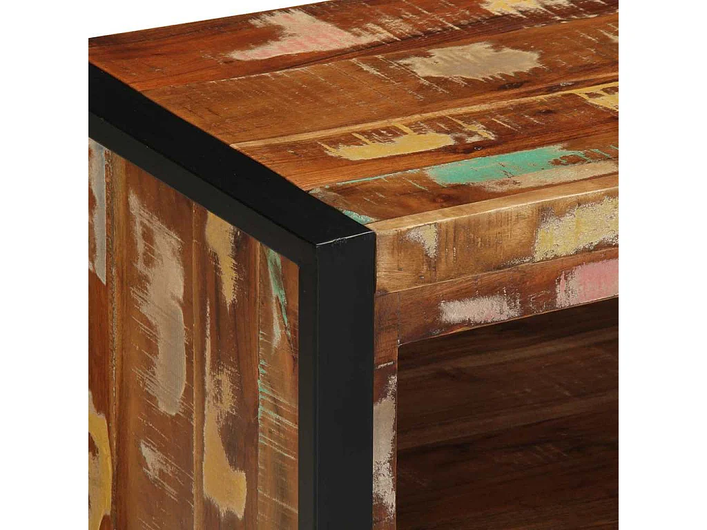 Banc à Chaussures Multicolore Bois massif de récupération