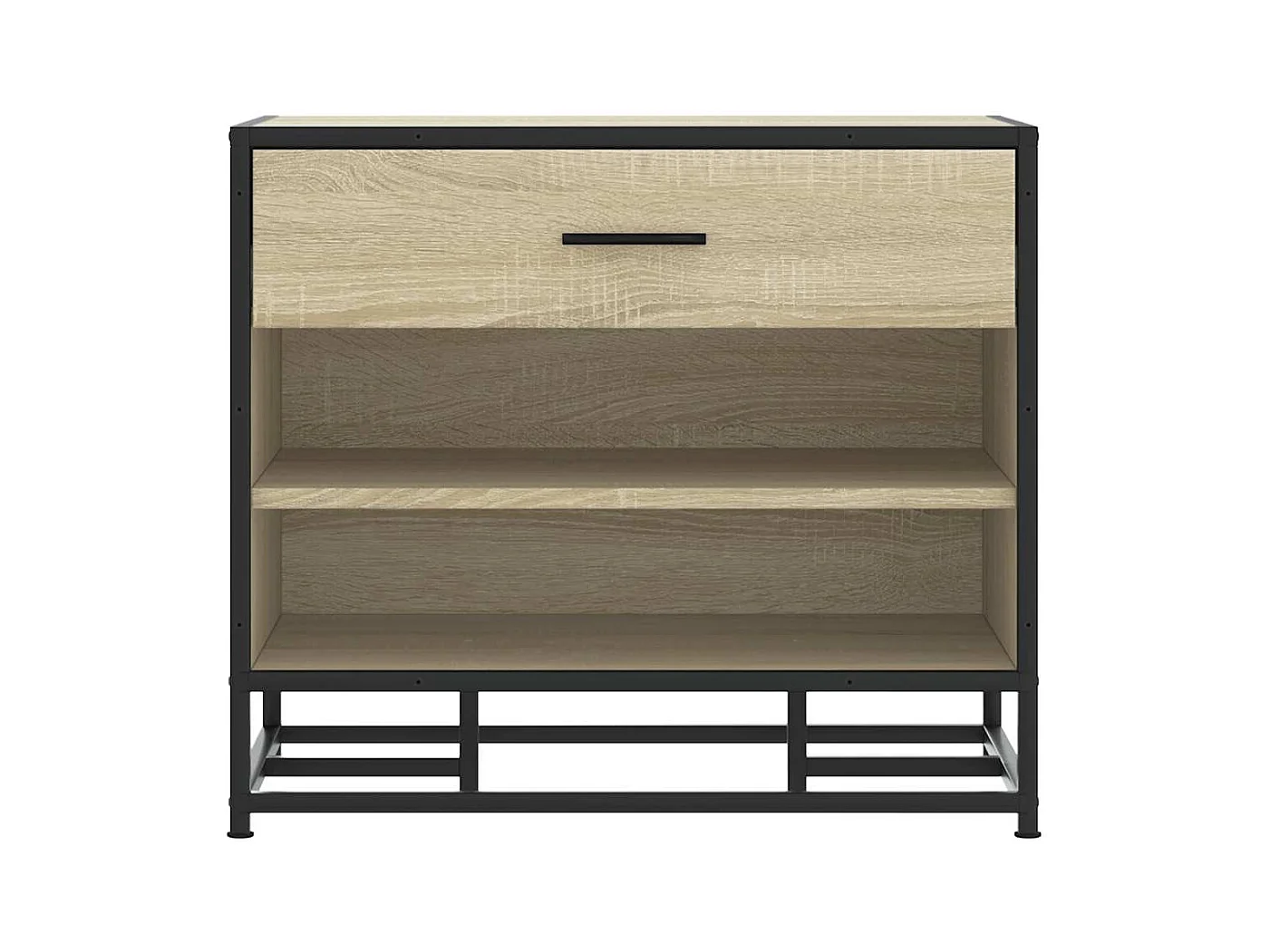 Banc à chaussures chêne sonoma bois d'ingénierie et métal