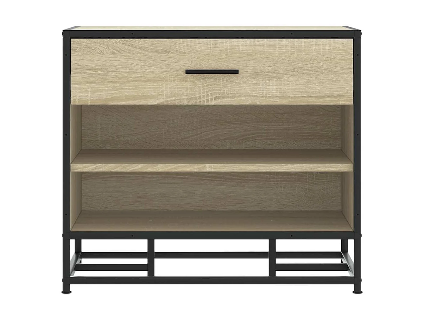 Banc à chaussures chêne sonoma bois d'ingénierie et métal