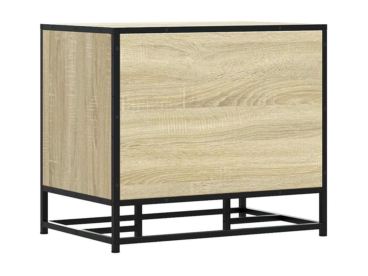 Banc à chaussures chêne sonoma bois d'ingénierie et métal