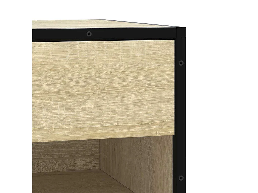 Banc à chaussures chêne sonoma bois d'ingénierie et métal