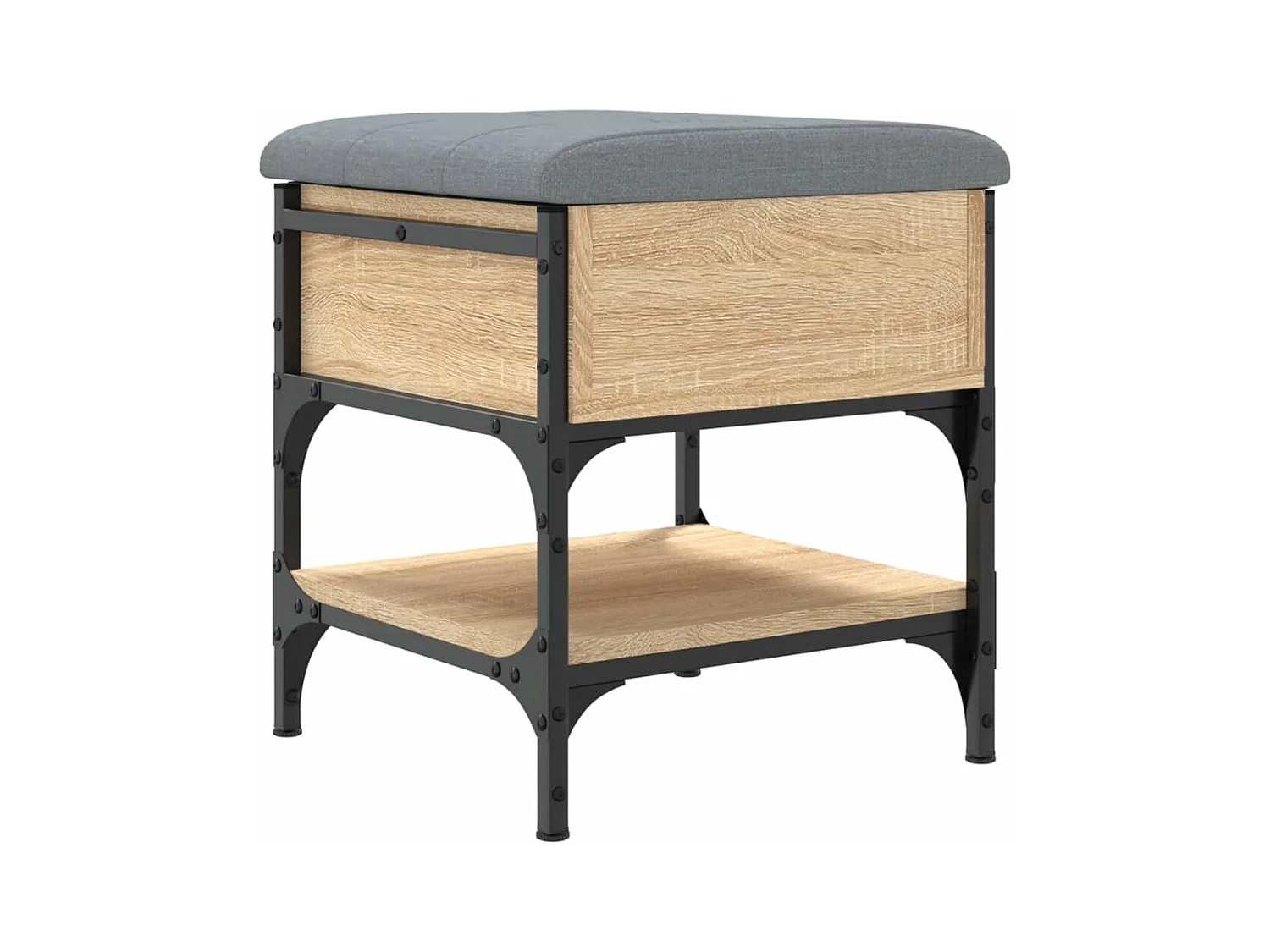 Panca portascarpe in rovere Sonoma 42x42x45 cm in legno ingegnerizzato