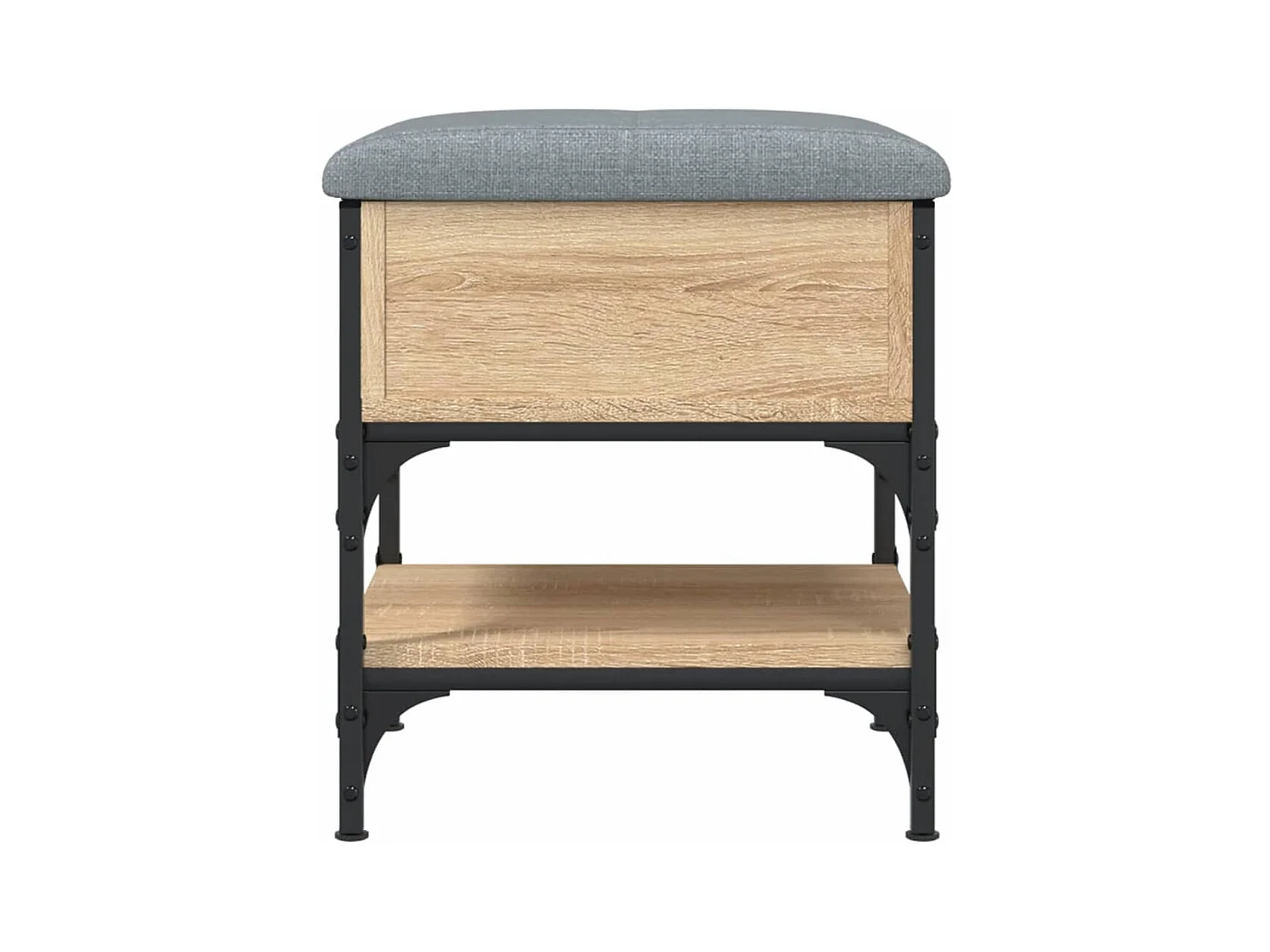 Panca portascarpe in rovere Sonoma 42x42x45 cm in legno ingegnerizzato