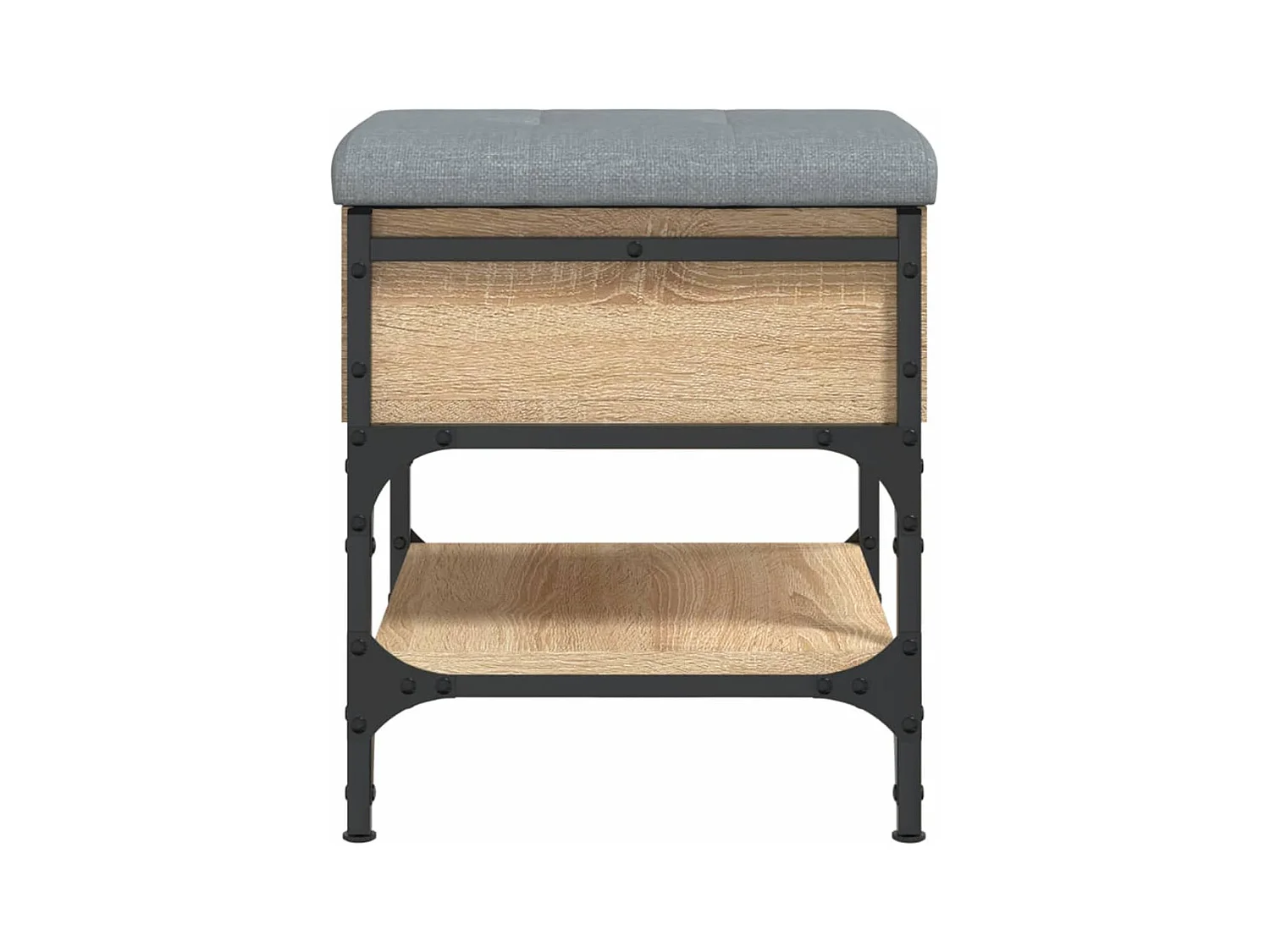 Panca portascarpe in rovere Sonoma 42x42x45 cm in legno ingegnerizzato