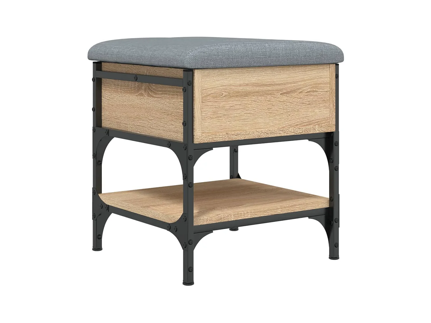 Panca portascarpe in rovere Sonoma 42x42x45 cm in legno ingegnerizzato