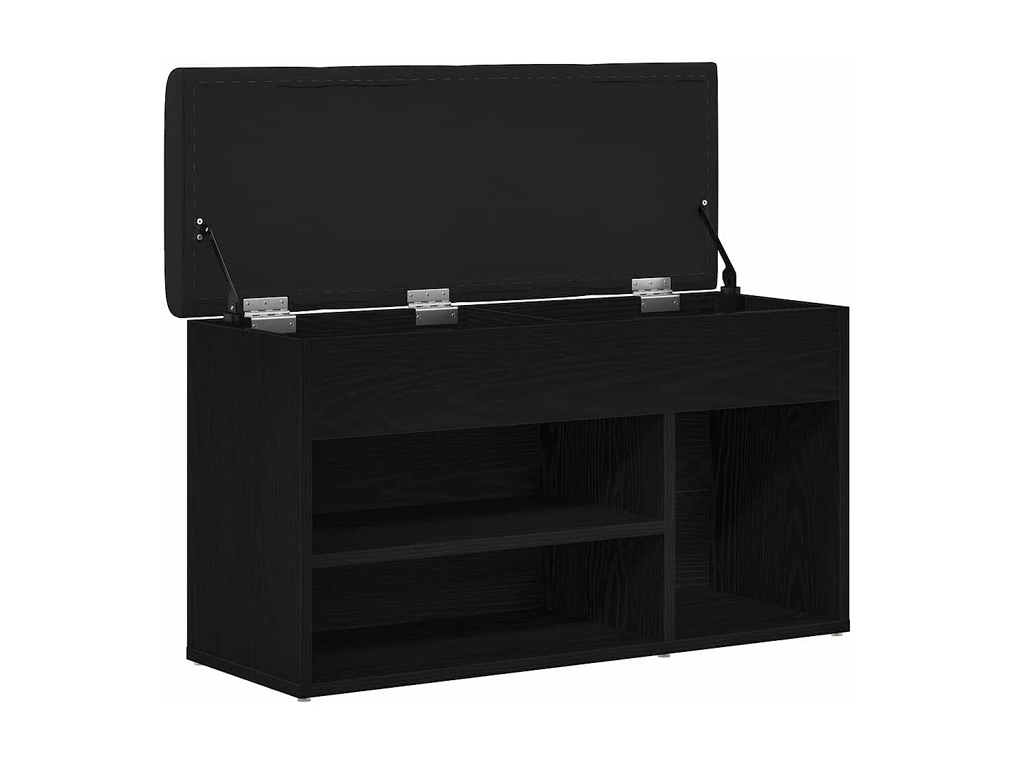 Banc à chaussures Noir 80 x 30 x 45 cm Bois d'ingénierie