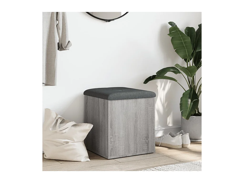 Sonoma graue Aufbewahrungsbank 42x42x45 cm Holzwerkstoff