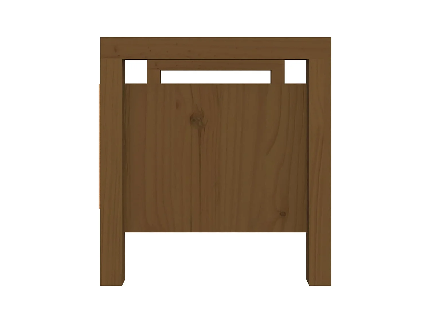 Banco de entrada Marrón miel 80x40x43 cm Madera maciza de pino