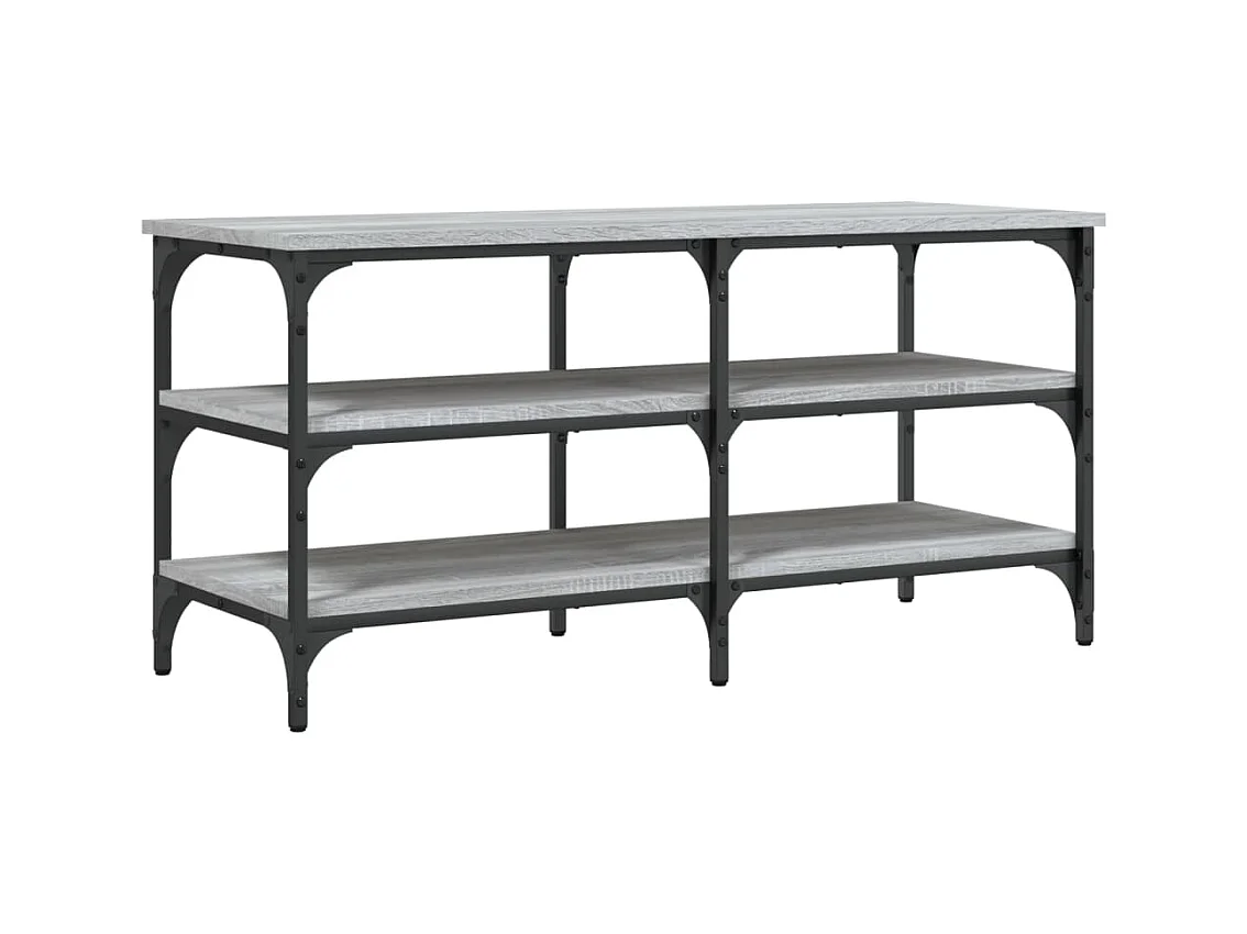 Schuhbank Sonoma grau 100x38,5x49 cm Holzwerkstoff