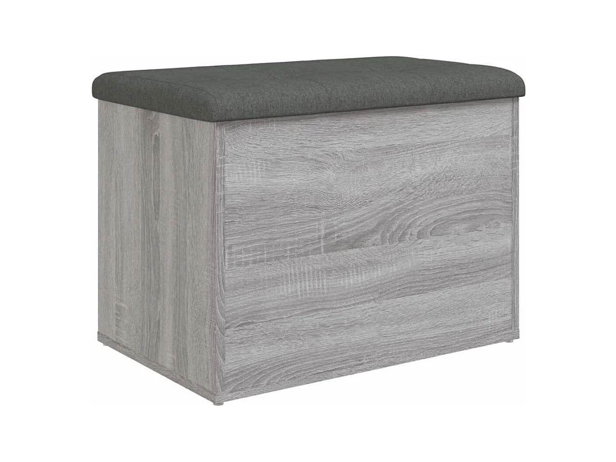 Banc de rangement sonoma gris 62x42x45 cm bois d'ingénierie