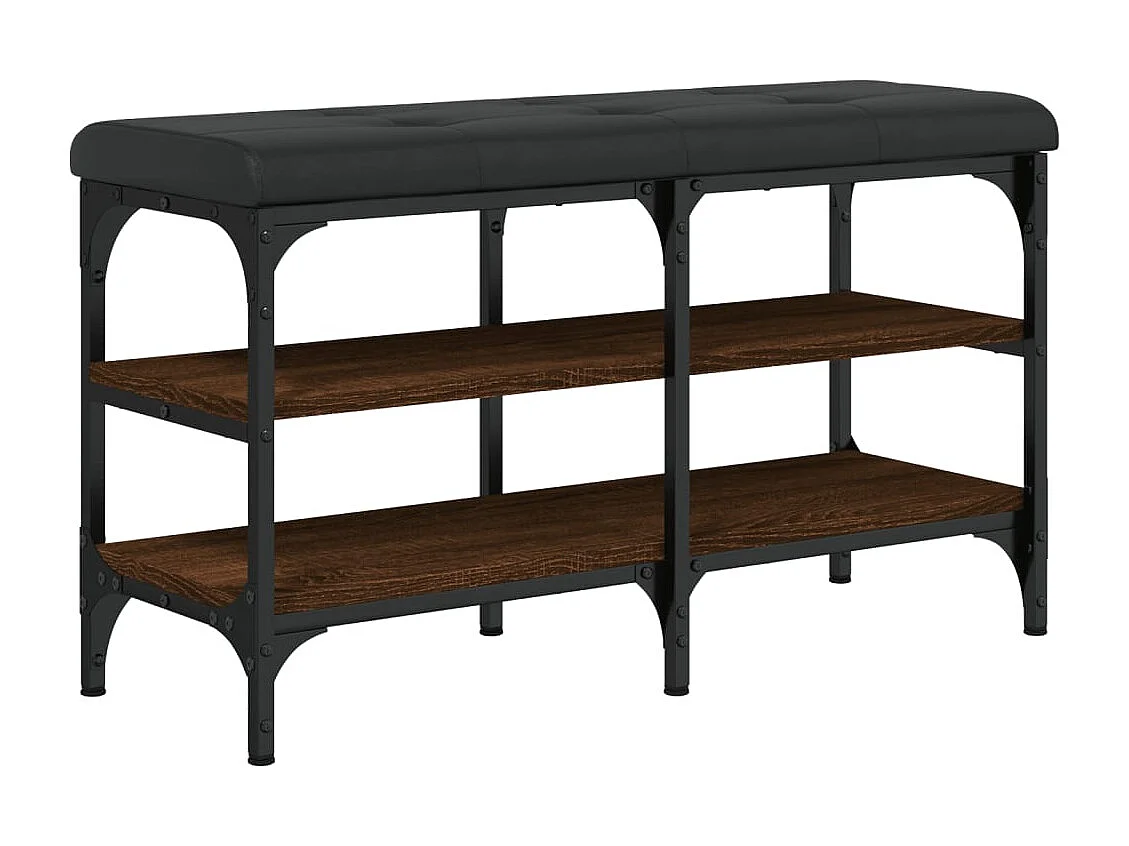 Schoenenbank bruin eiken 82x32x47 cm Technisch hout