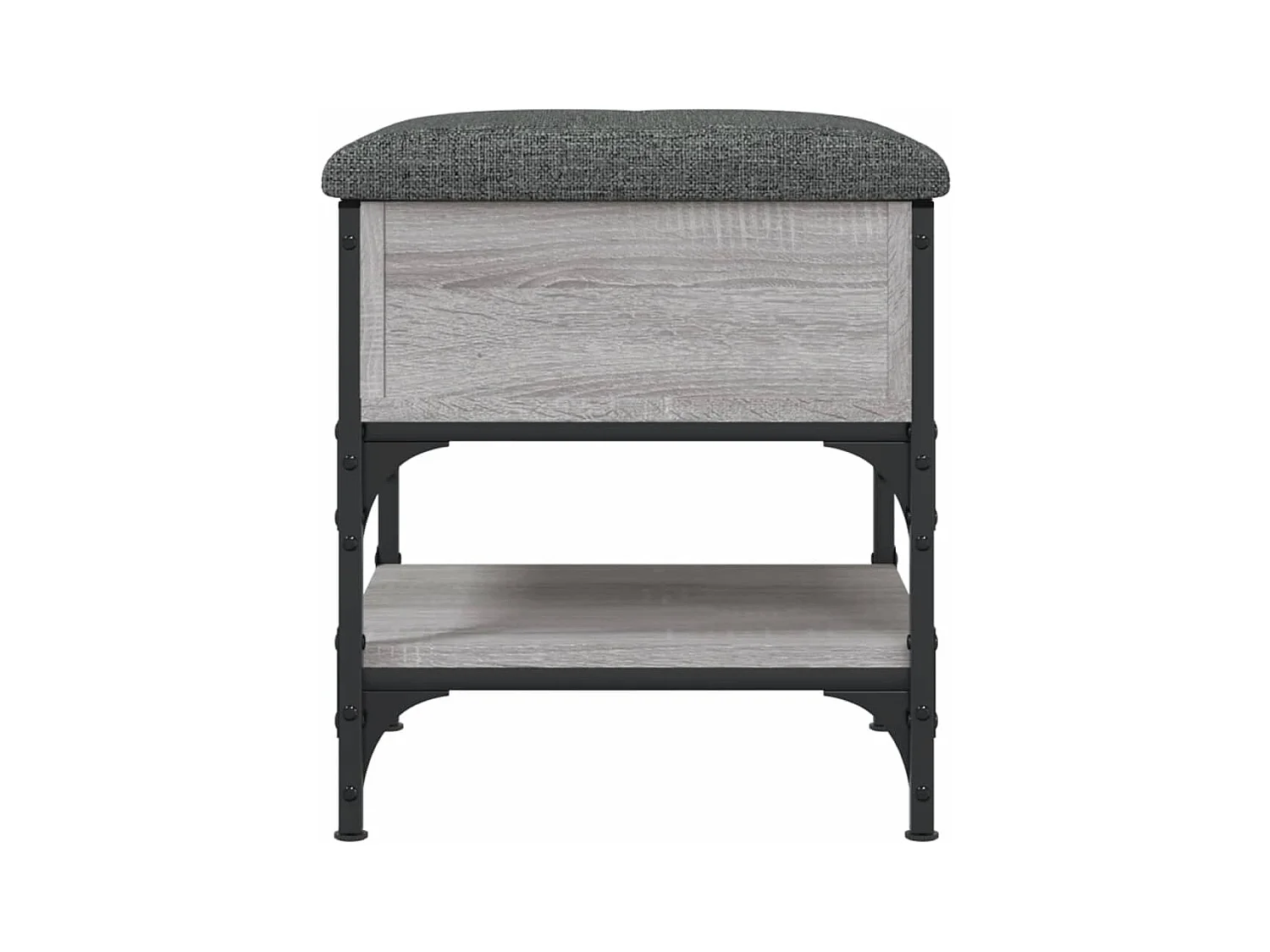 Sonoma graue Schuhbank 42x42x45 cm Holzwerkstoff