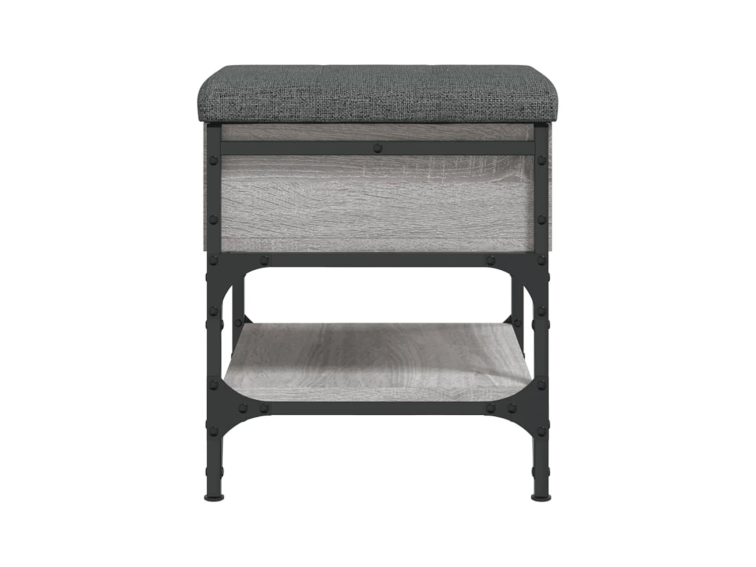 Sonoma graue Schuhbank 42x42x45 cm Holzwerkstoff