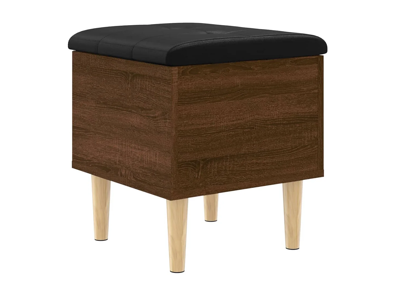 Panca contenitore in rovere marrone 42x42x46 cm in legno ingegnerizzato