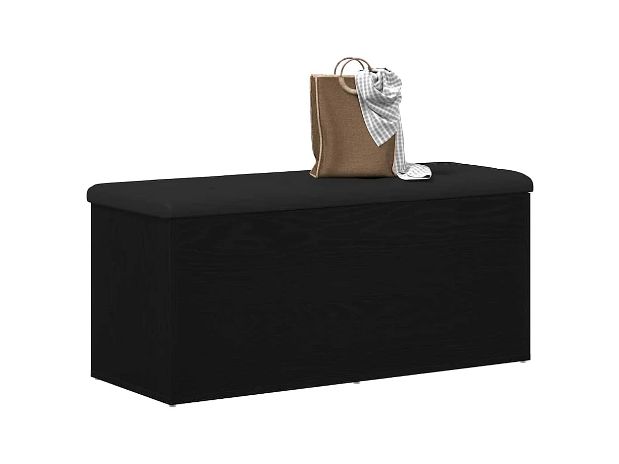 Banc de Rangement Chêne noir 102 x 42 x 45 cm Bois d'ingénierie