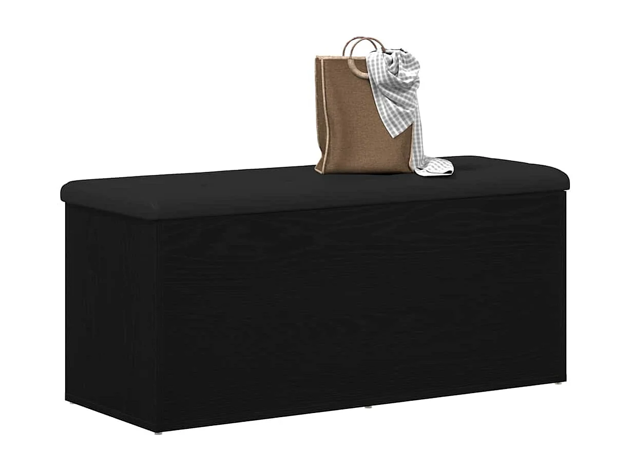 Banc de Rangement Chêne noir 102 x 42 x 45 cm Bois d'ingénierie