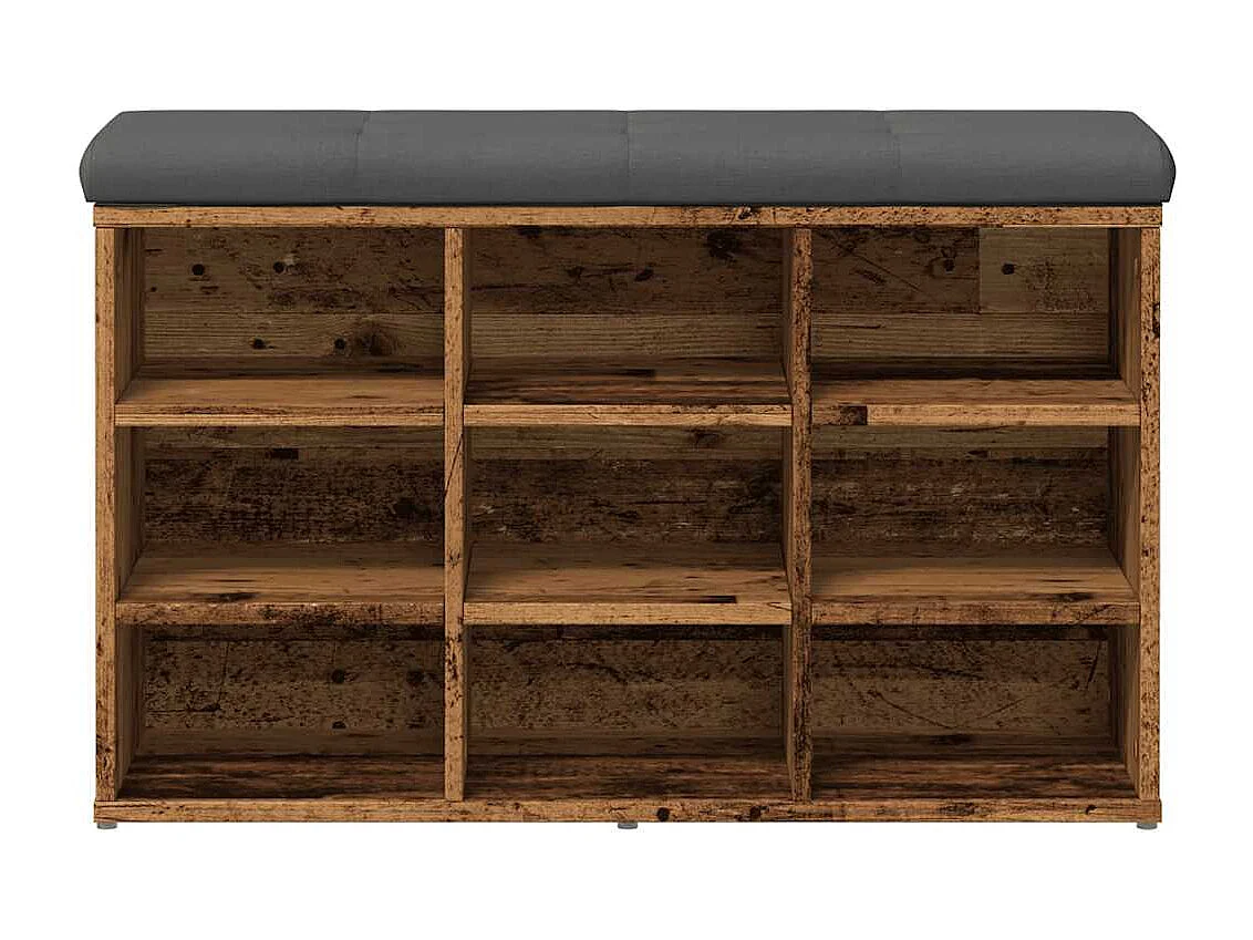 Panca portascarpe in legno antico 82x32x50 cm in legno ingegnerizzato