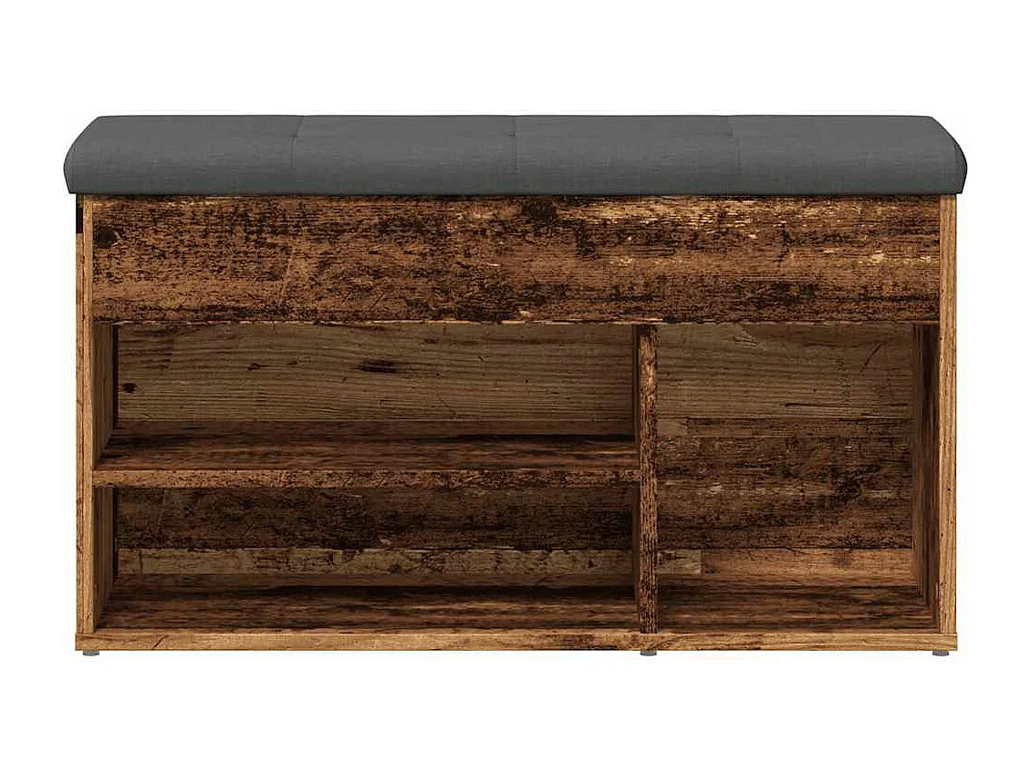 Banc à chaussures vieux bois 82x32x45,5 cm bois d'ingénierie