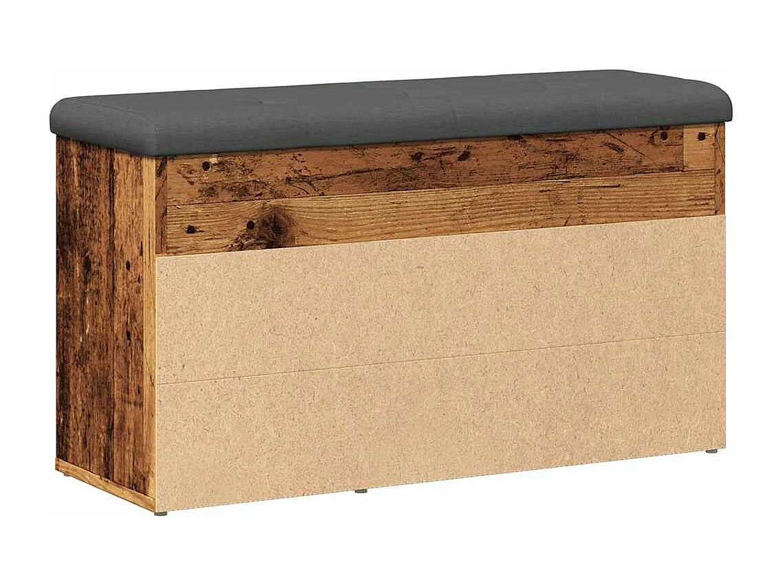 Banc à chaussures vieux bois 82x32x45,5 cm bois d'ingénierie