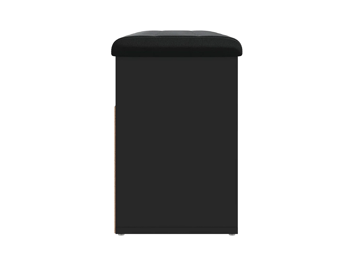 Panca portascarpe nera 82x32x45,5 cm in legno ingegnerizzato