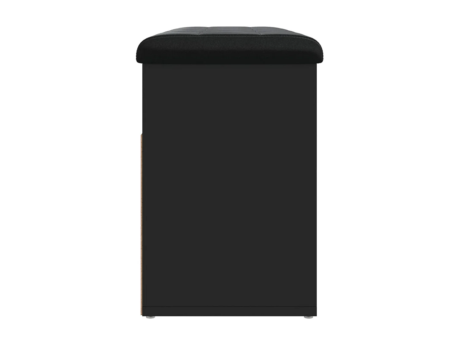 Zwarte schoenenbank 82x32x45,5 cm bewerkt hout