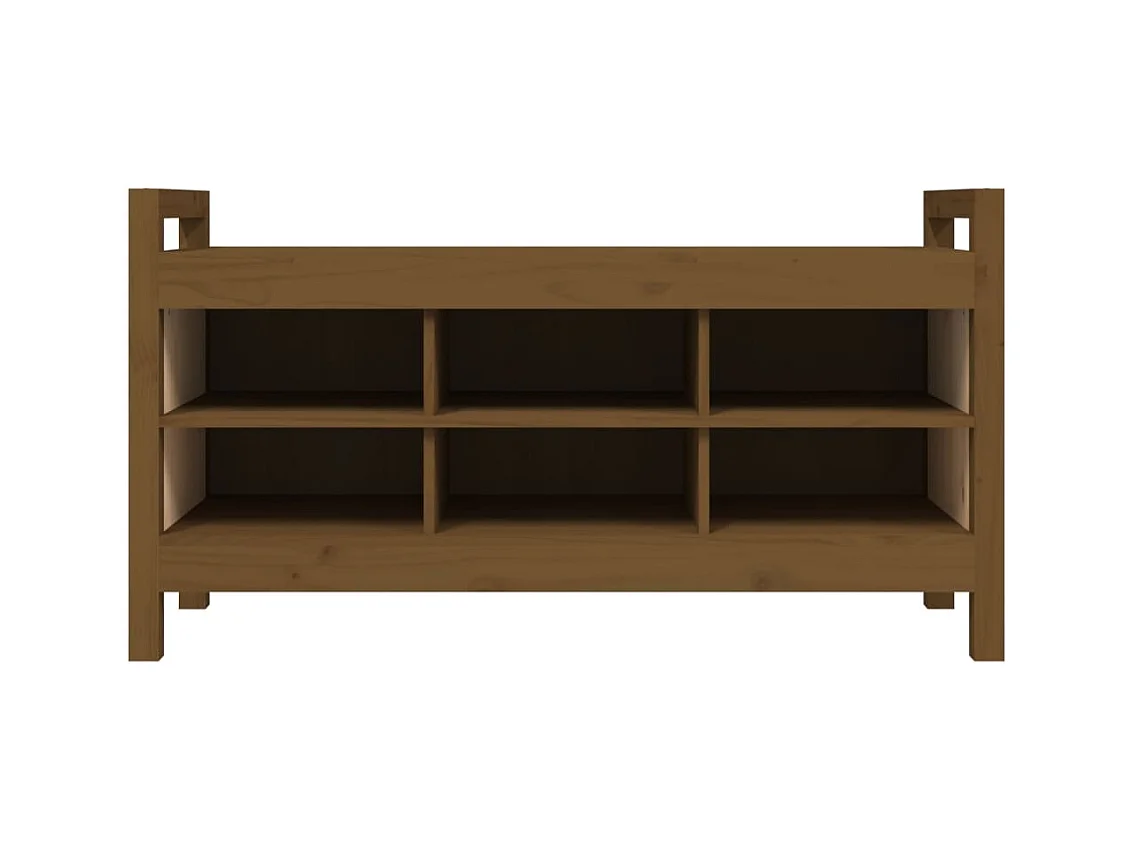 Entreebank Honingbruin 110x40x60 cm Massief grenenhout