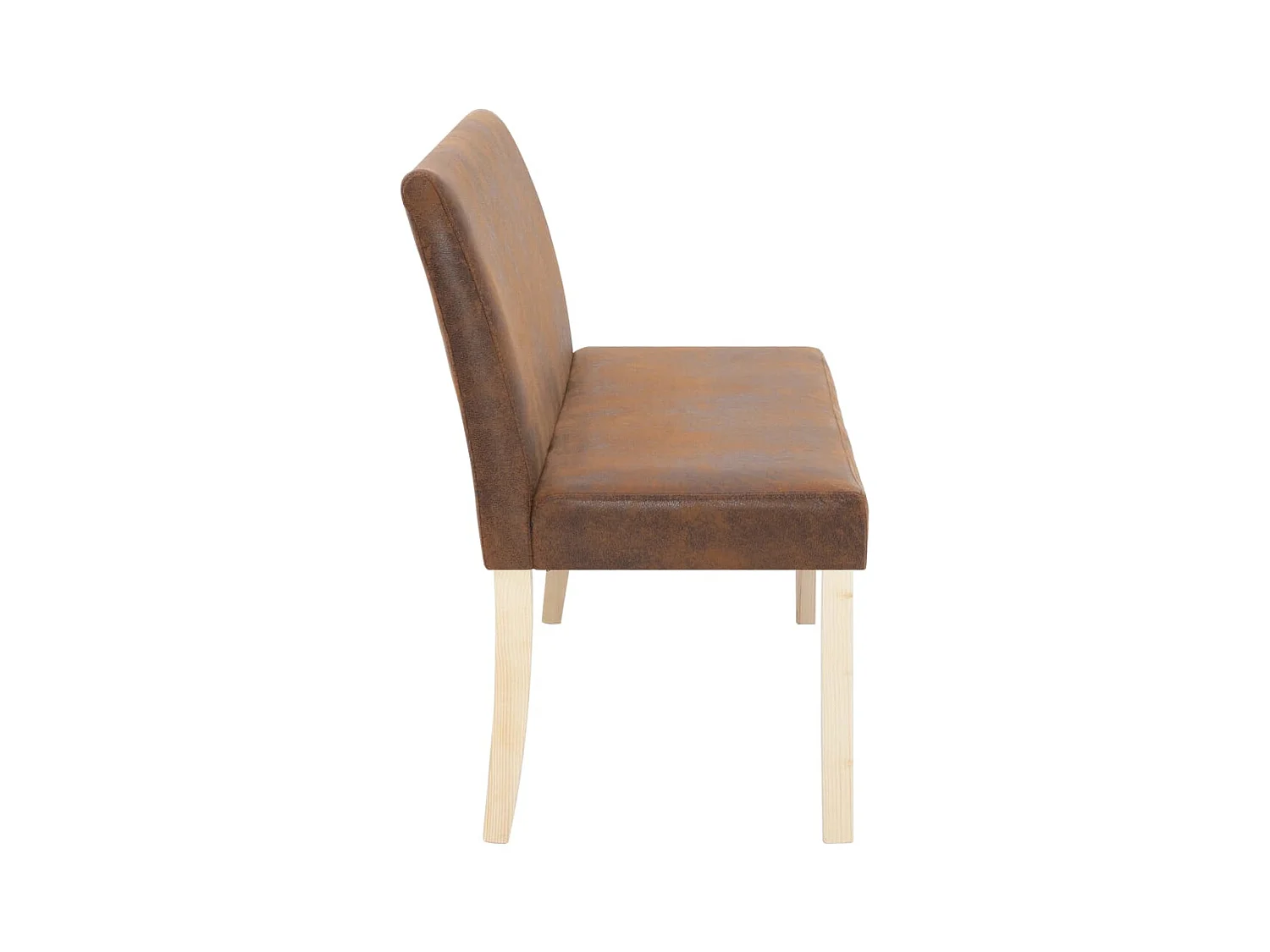 Banc 139,5 cm Marron Similicuir daim