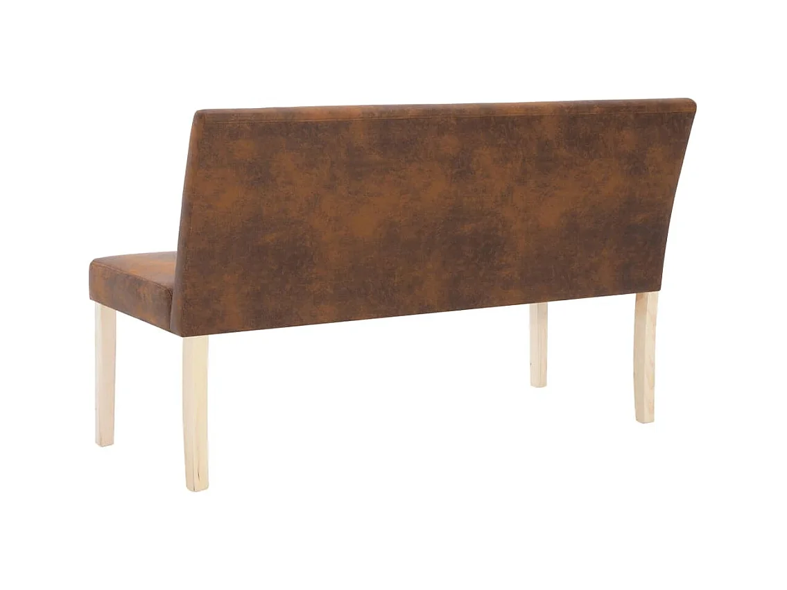 Banc 139,5 cm Marron Similicuir daim