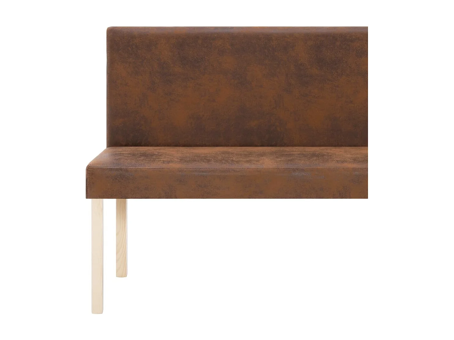 Panca 139,5 cm Marrone Pelle scamosciata sintetica