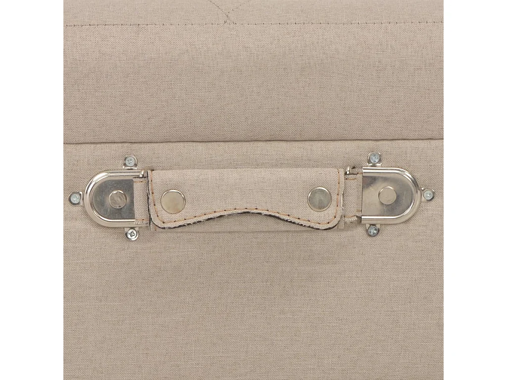 Tabouret de rangement 40 cm Beige Tissu