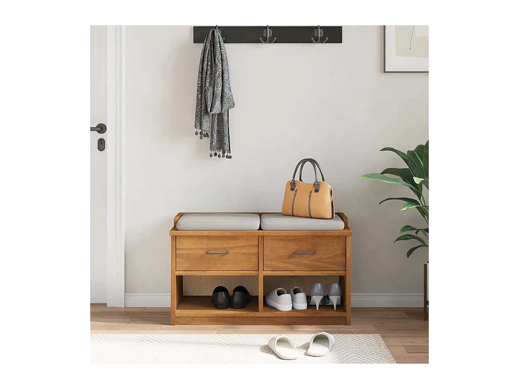 SANDNES Flurbank 87x40x50 cm massives Kiefernholz