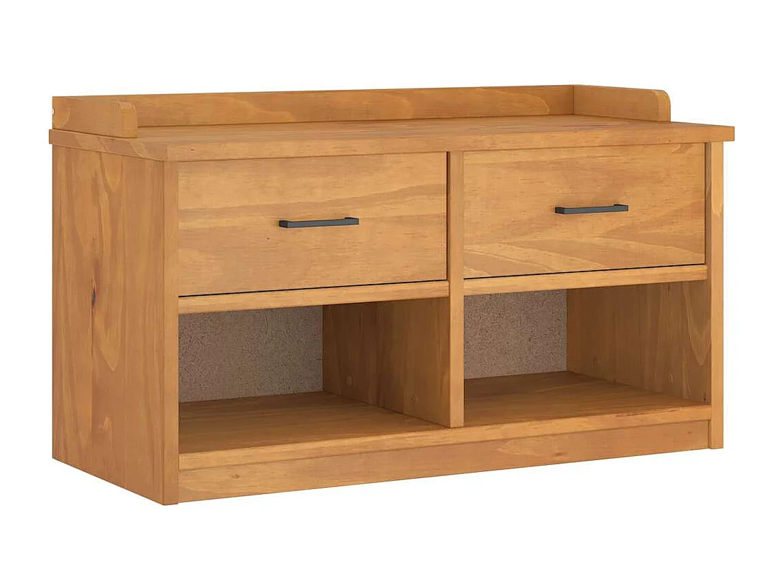 Panca da ingresso SANDNES 87x40x50 cm in legno massello di pino