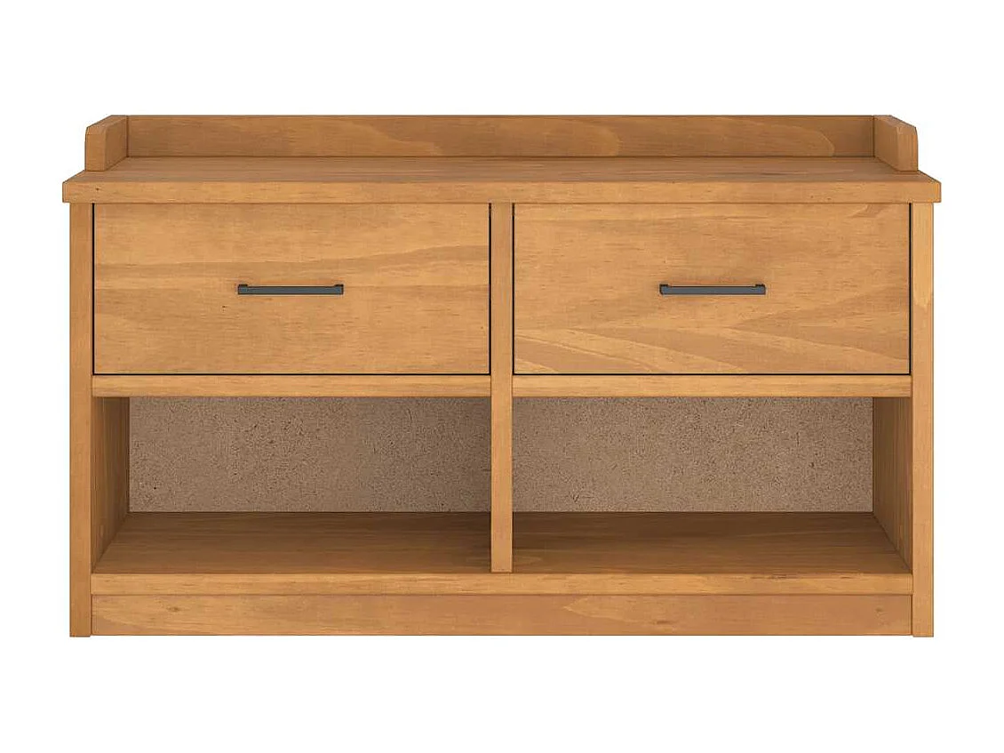 Panca da ingresso SANDNES 87x40x50 cm in legno massello di pino