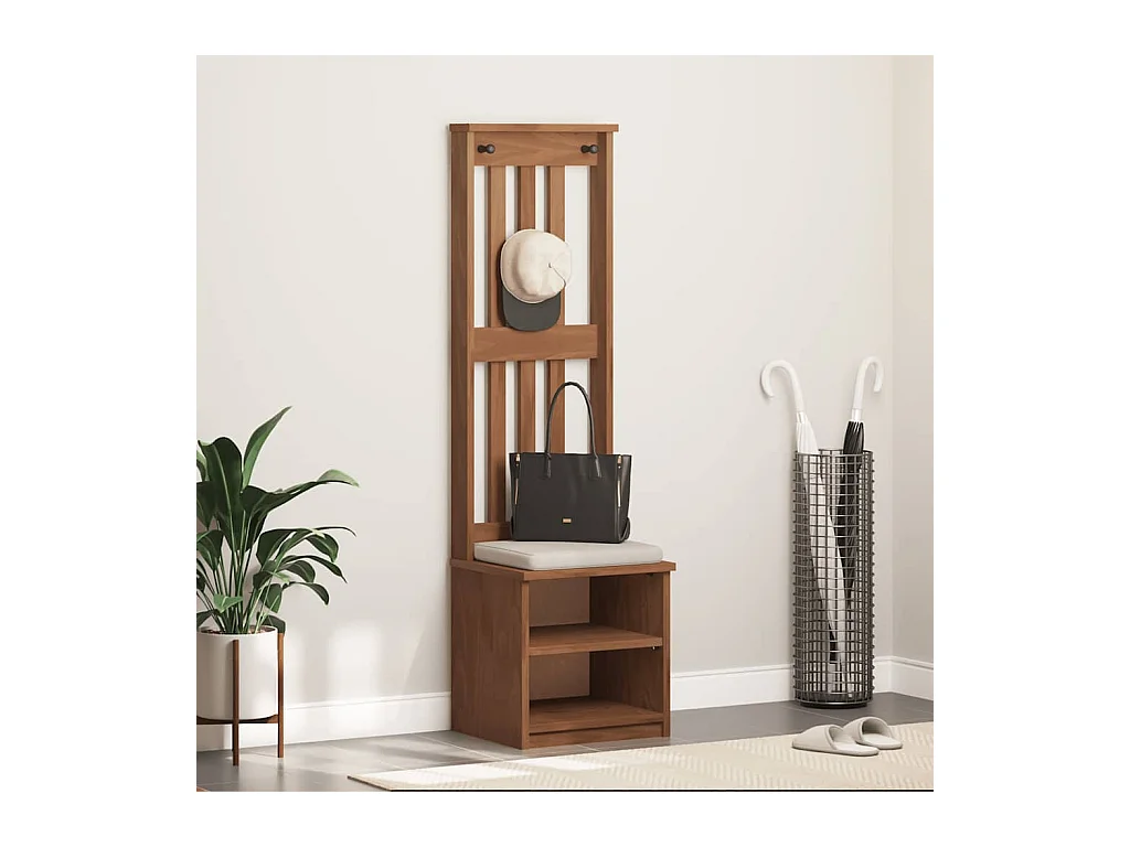 SANDNES Garderobenständer 45x40x159,5 cm massives Kiefernholz