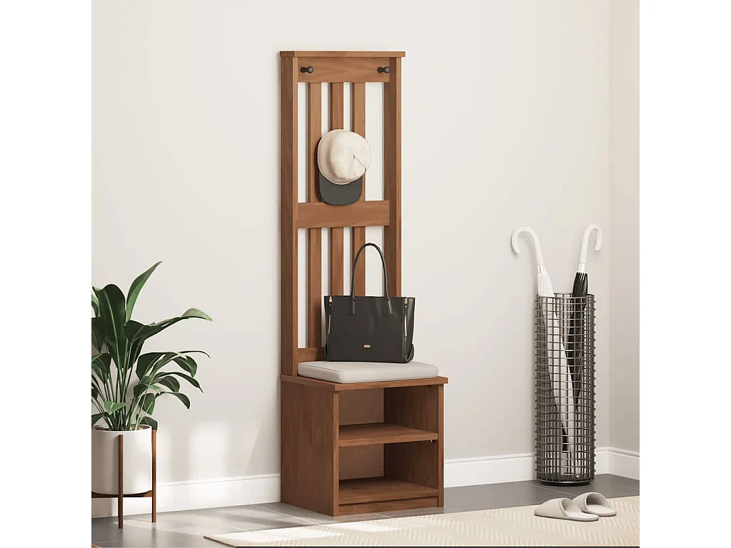 Appendiabiti SANDNES 45x40x159,5 cm in legno massello di pino