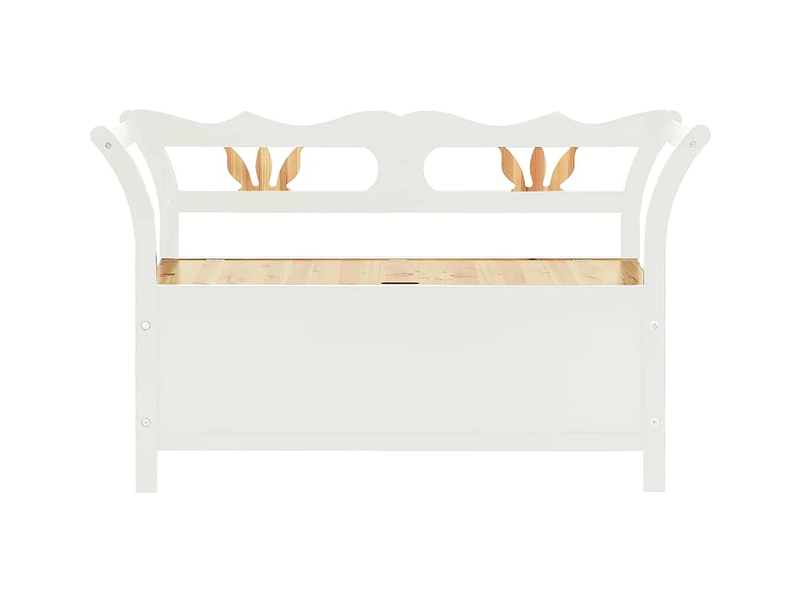 Banc Blanc 107x45x75,5 cm Bois de sapin solide