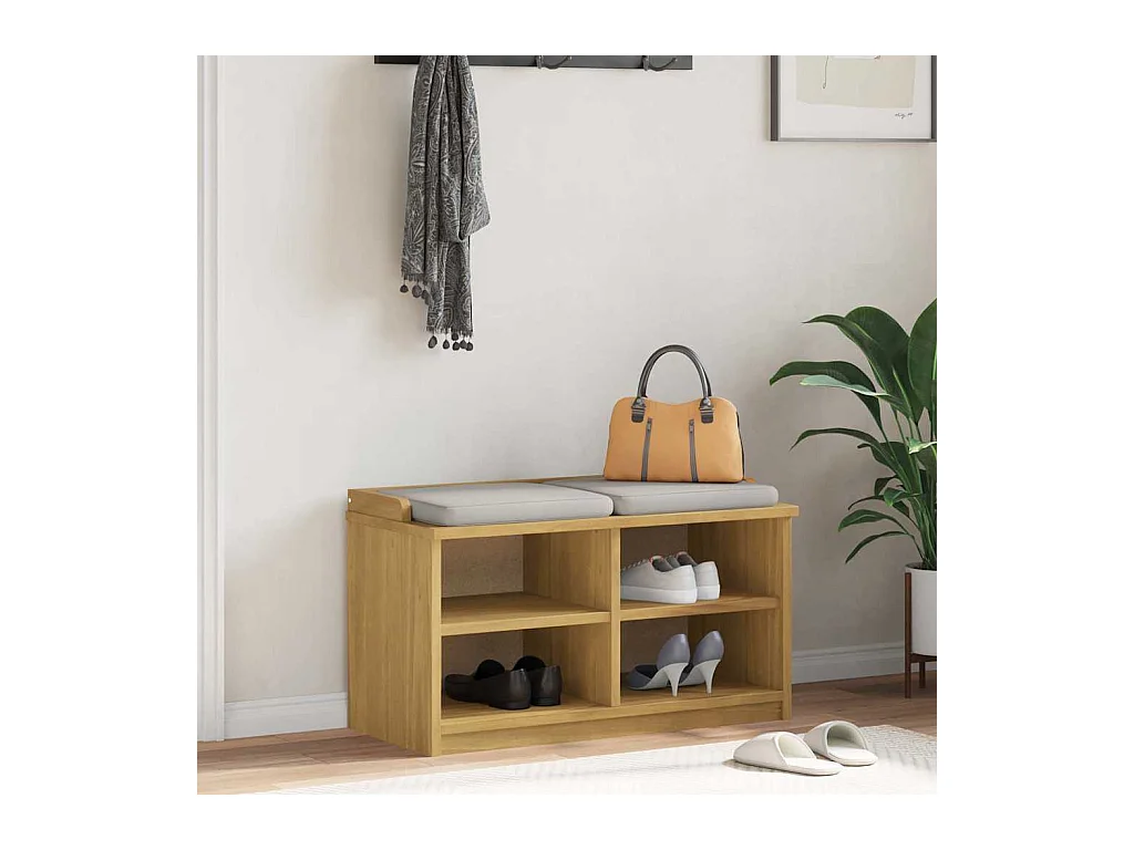 Banc de couloir SANDNES 87x40x50 cm bois de pin massif