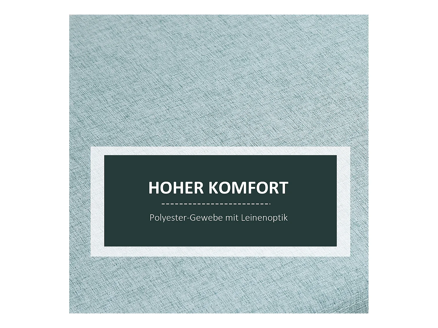 Banc de rangement vert clair, design scandinave, polyester et bois d'hévéa, avec assise rembourrée (110x39x45cm)