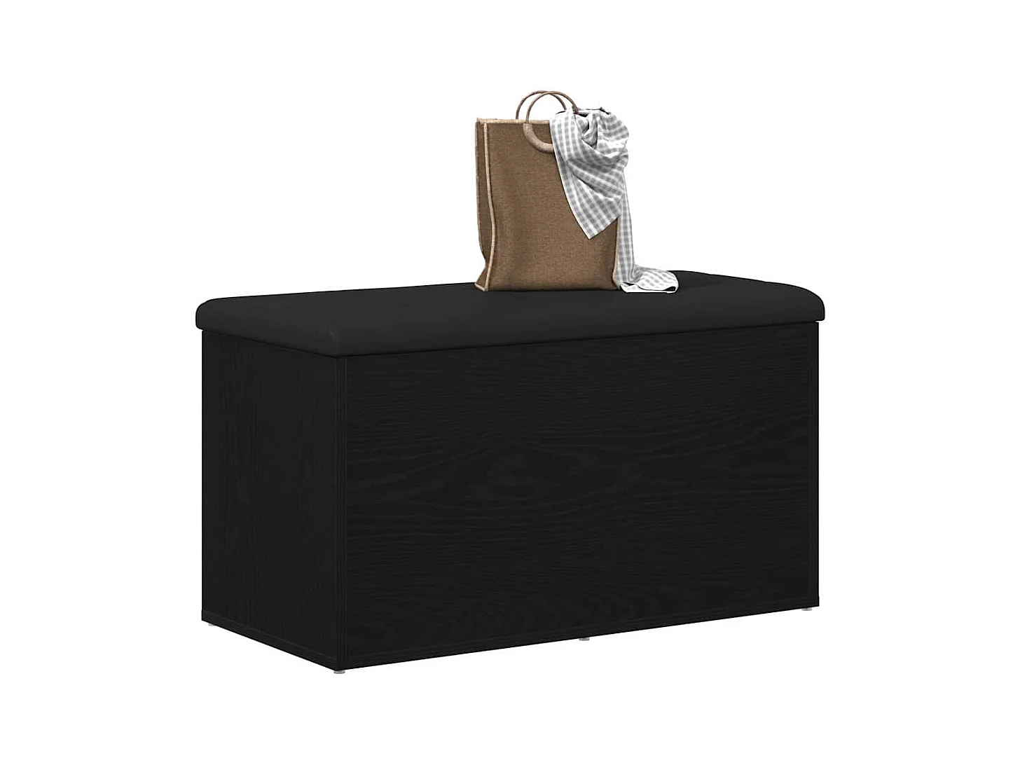 Banc de Rangement Chêne noir 82 x 42 x 45 cm Bois d'ingénierie