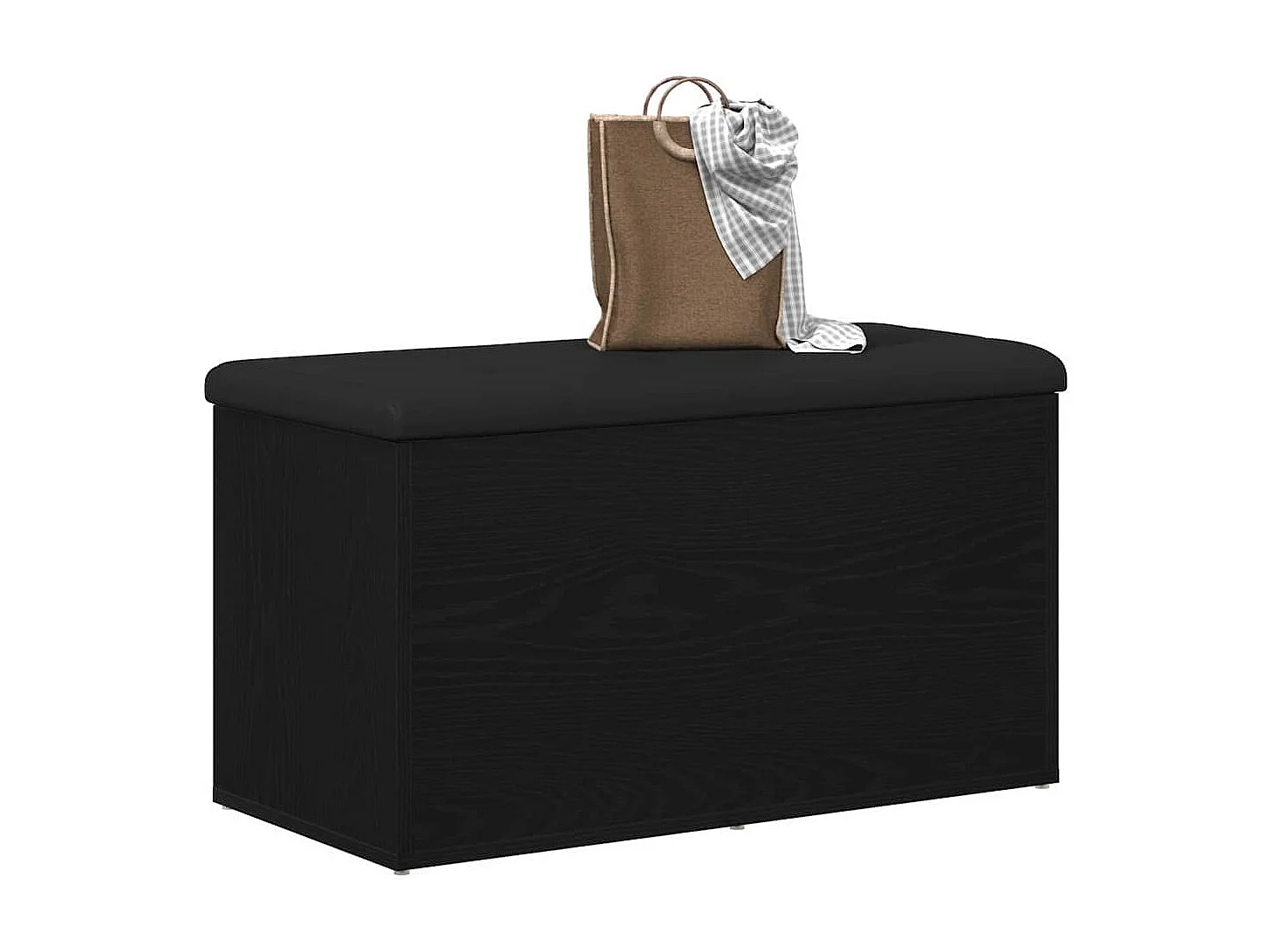 Banc de Rangement Chêne noir 82 x 42 x 45 cm Bois d'ingénierie