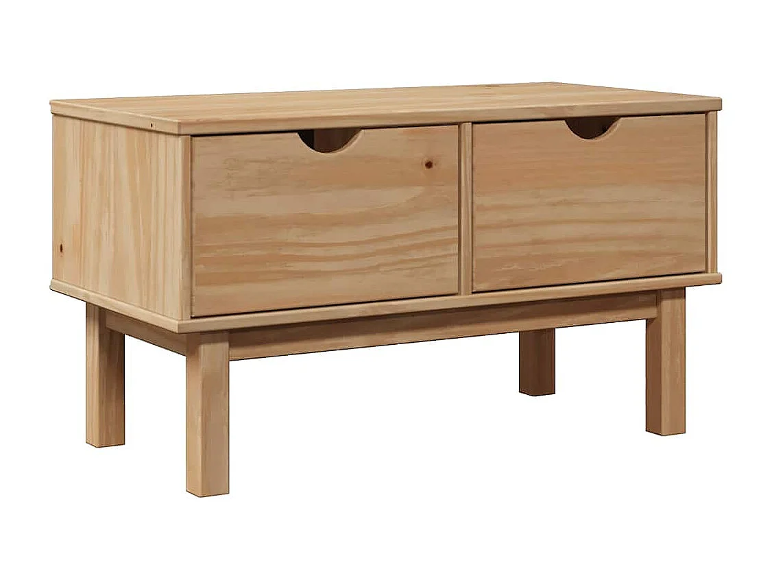 Panca da ingresso OTTA 80x40x45 cm in legno massello di pino