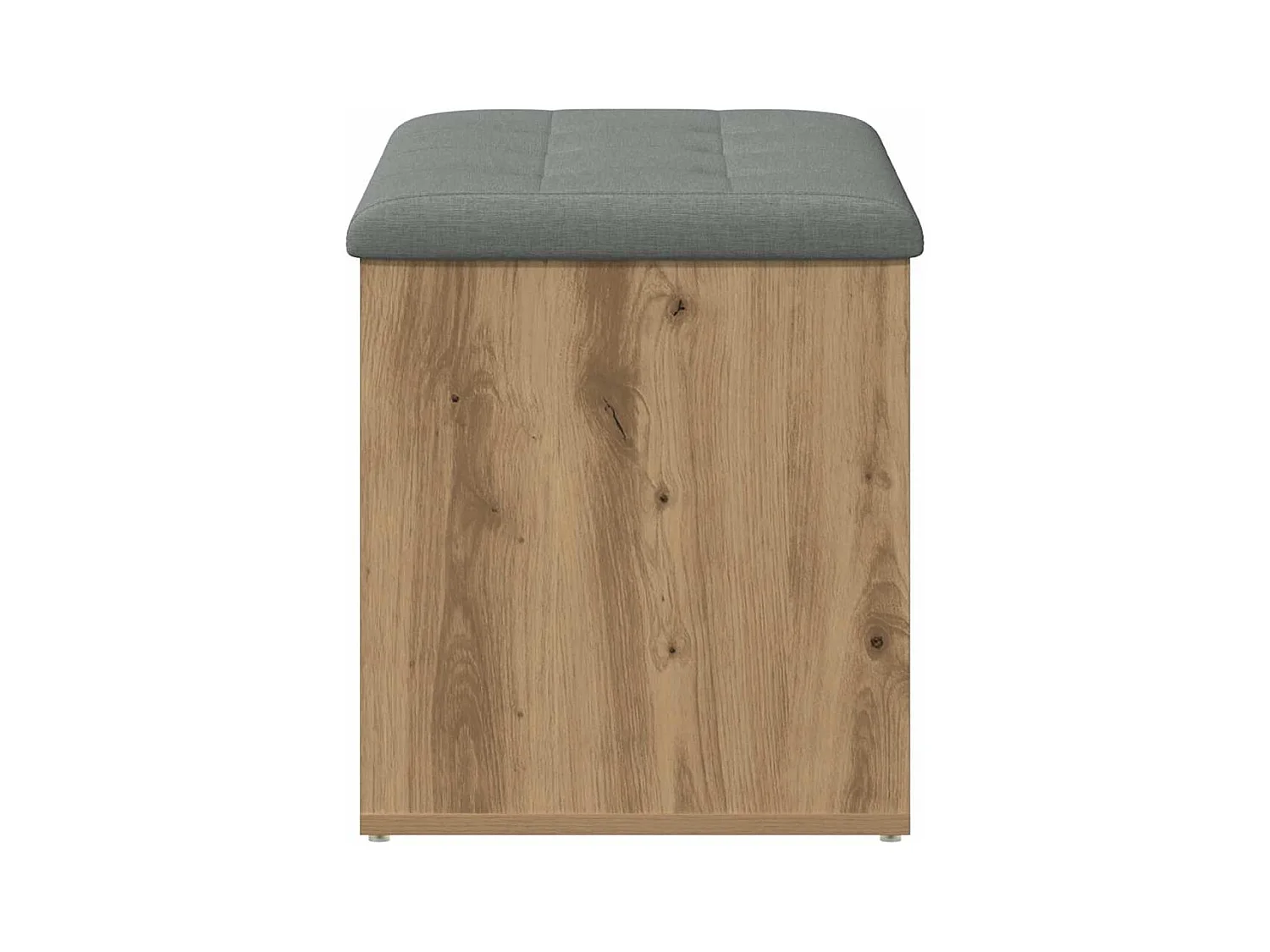 Banc de rangement chêne artisanal 82x42x45 cm bois d'ingénierie