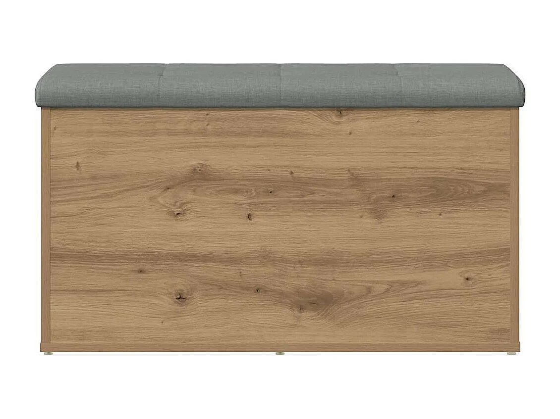 Banc de rangement chêne artisanal 82x42x45 cm bois d'ingénierie