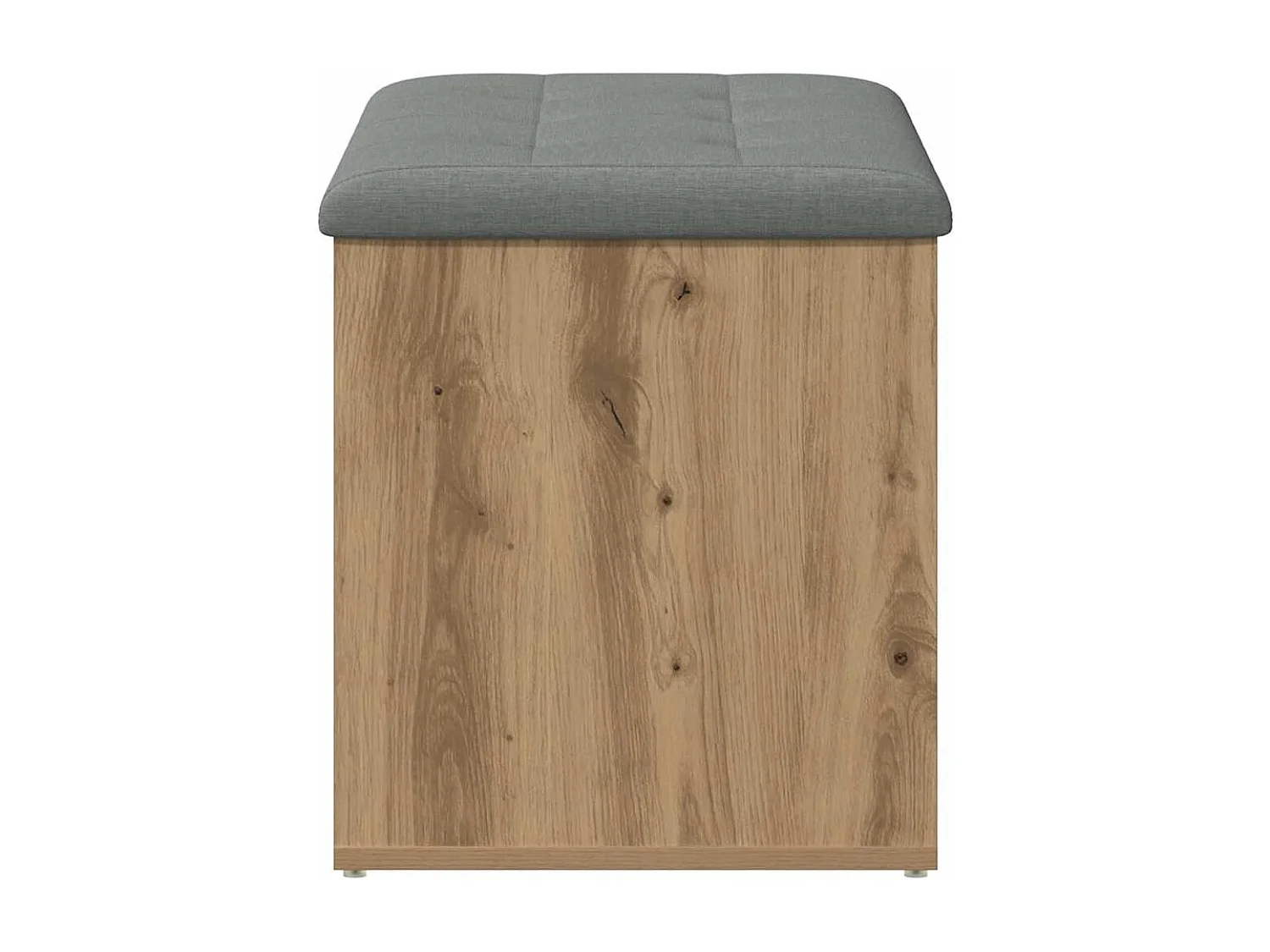 Banc de rangement chêne artisanal 82x42x45 cm bois d'ingénierie