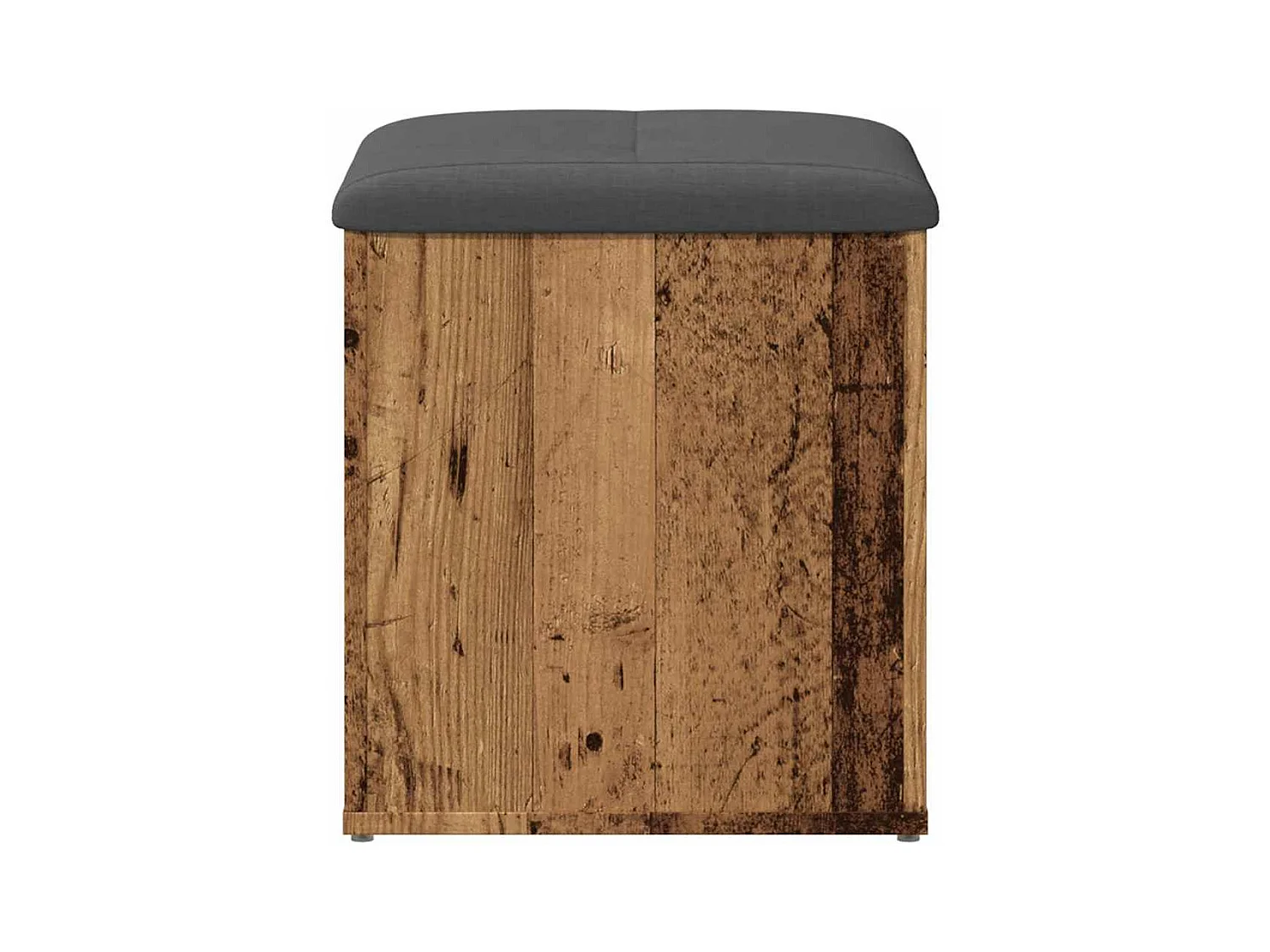 Banc de rangement vieux bois 42x42x45 cm bois d'ingénierie