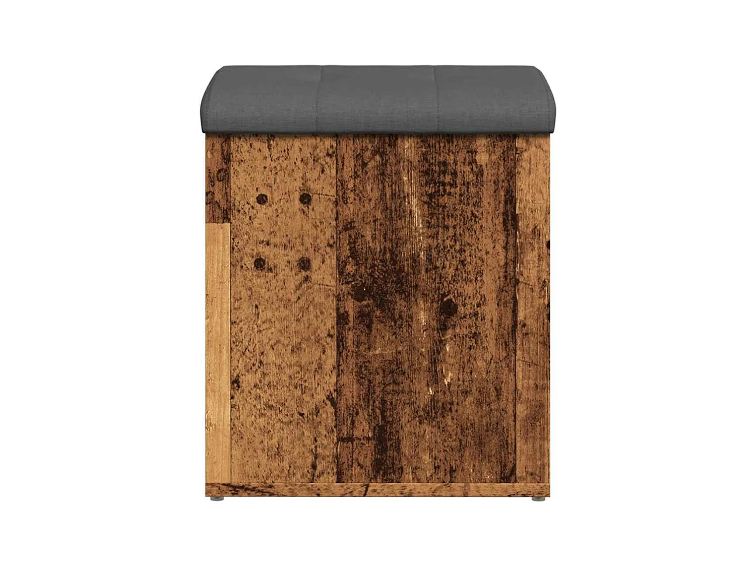 Banc de rangement vieux bois 42x42x45 cm bois d'ingénierie